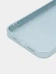 Голубой силиконовый чехол на iPhone 14, 14 Plus, 14 Pro, 14 Pro Max, со стеклянной панелью