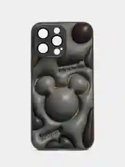 Угольный силиконовый чехол на iPhone 14, 14 Plus, 14 Pro, 14 Pro Max, со стеклянной панелью