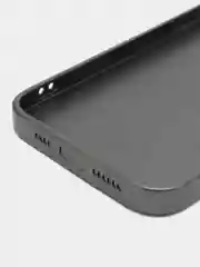 Угольный силиконовый чехол на iPhone 14, 14 Plus, 14 Pro, 14 Pro Max, со стеклянной панелью