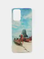 Небесно-голубой чехол Xiaomi Redmi Note 10, Redmi Note 10S, Poco M5s, Поко М5с, силиконовый, с рисунком