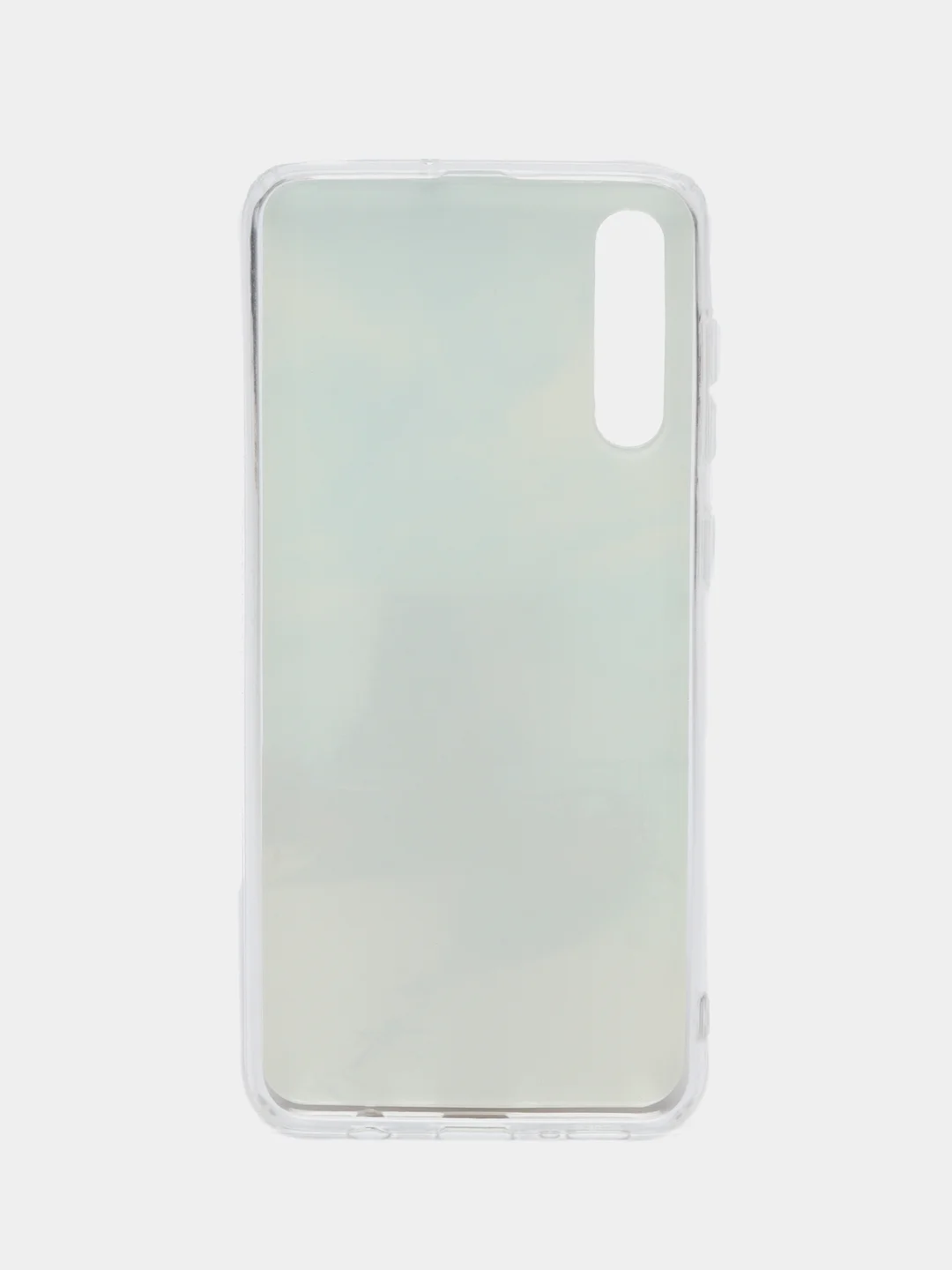 Небесно-голубой чехол силиконовый Samsung Galaxy A50 / A50s / A30s (Галакси), с рисунком