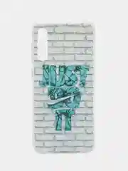 Серый металлик чехол силиконовый Samsung Galaxy A50 / A50s / A30s (Галакси), с рисунком