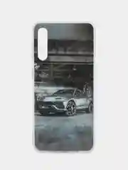 Серебряный чехол силиконовый Samsung Galaxy A50 / A50s / A30s (Галакси), с рисунком