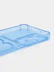 Голубой чехол для Xiaomi Poco F4, Сяоми Поко Ф4 прозрачный, с карманом для карты