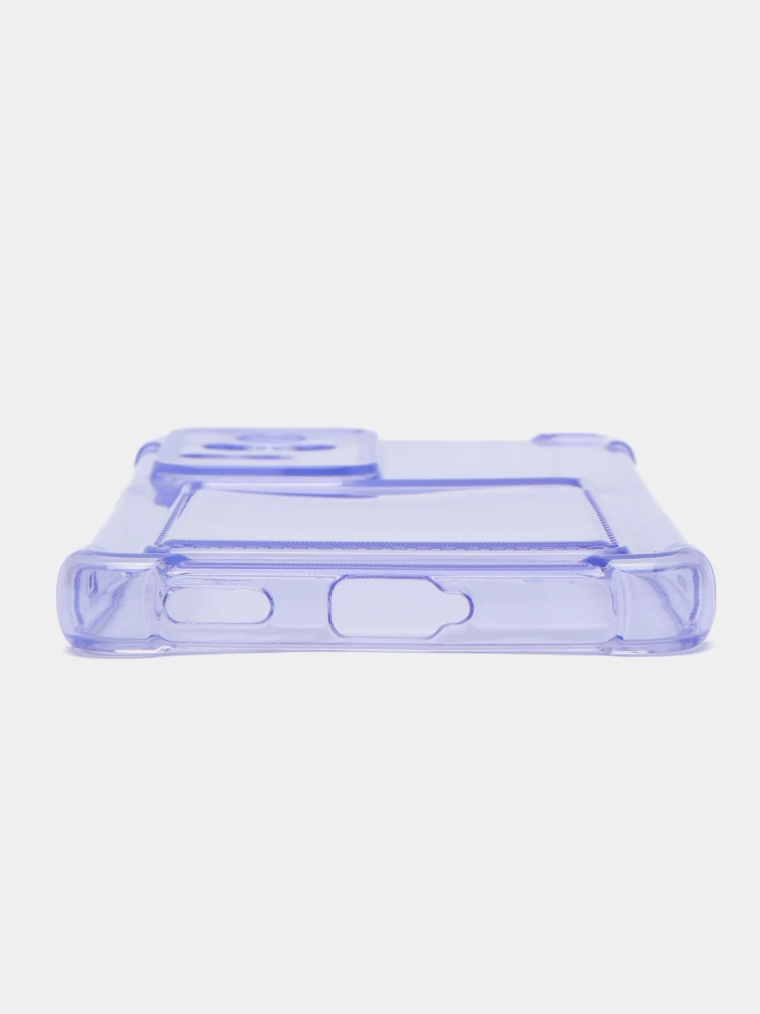 Лавандовый чехол для Xiaomi Poco F4, Сяоми Поко Ф4 прозрачный, с карманом для карты