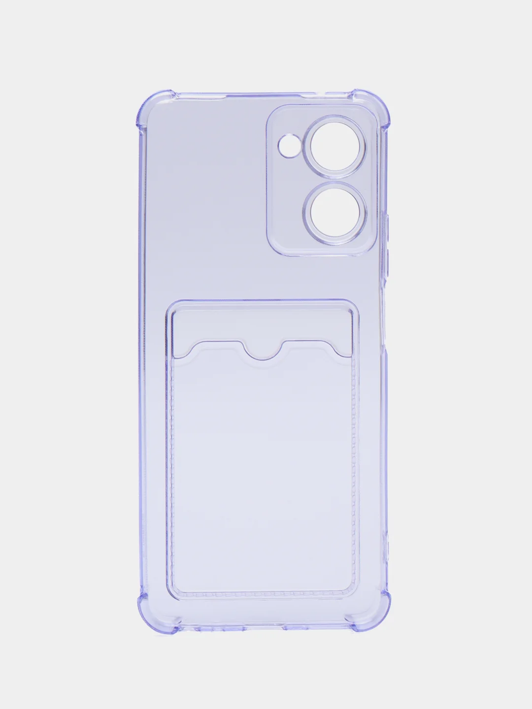 Лавандовый чехол для Realme 10 Pro / Реалми 10 Про прозрачный, с карманом для карты