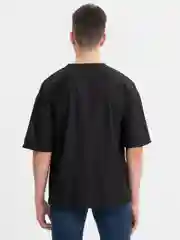 Угольный футболка мужская, свободного кроя, вафельная, с принтом
