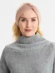 Конфетный повязка на голову с узлом женская, вязаная