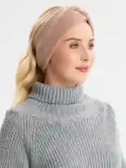 Конфетный повязка на голову с узлом женская, вязаная
