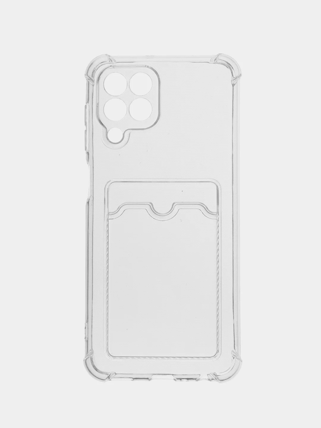 Прозрачный чехол для Samsung Galaxy M33, Самсунг Галакси М33 прозрачный, с карманом для карты