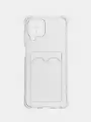 Прозрачный чехол для Samsung Galaxy M33, Самсунг Галакси М33 прозрачный, с карманом для карты