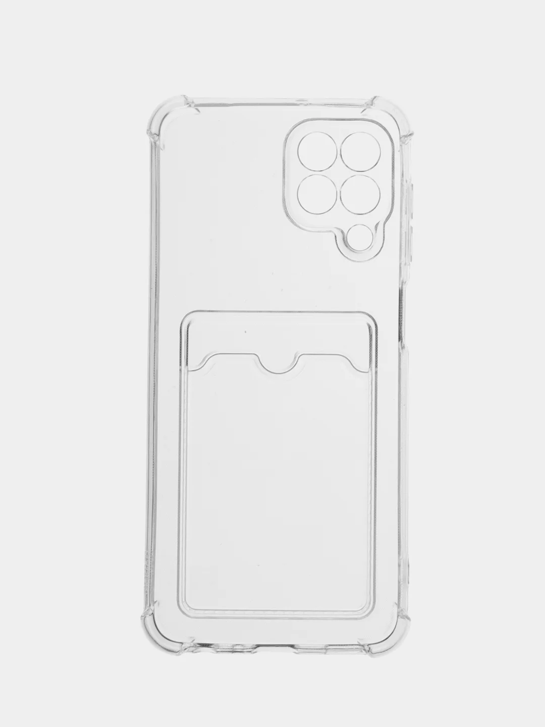 Прозрачный чехол для Samsung Galaxy M33, Самсунг Галакси М33 прозрачный, с карманом для карты