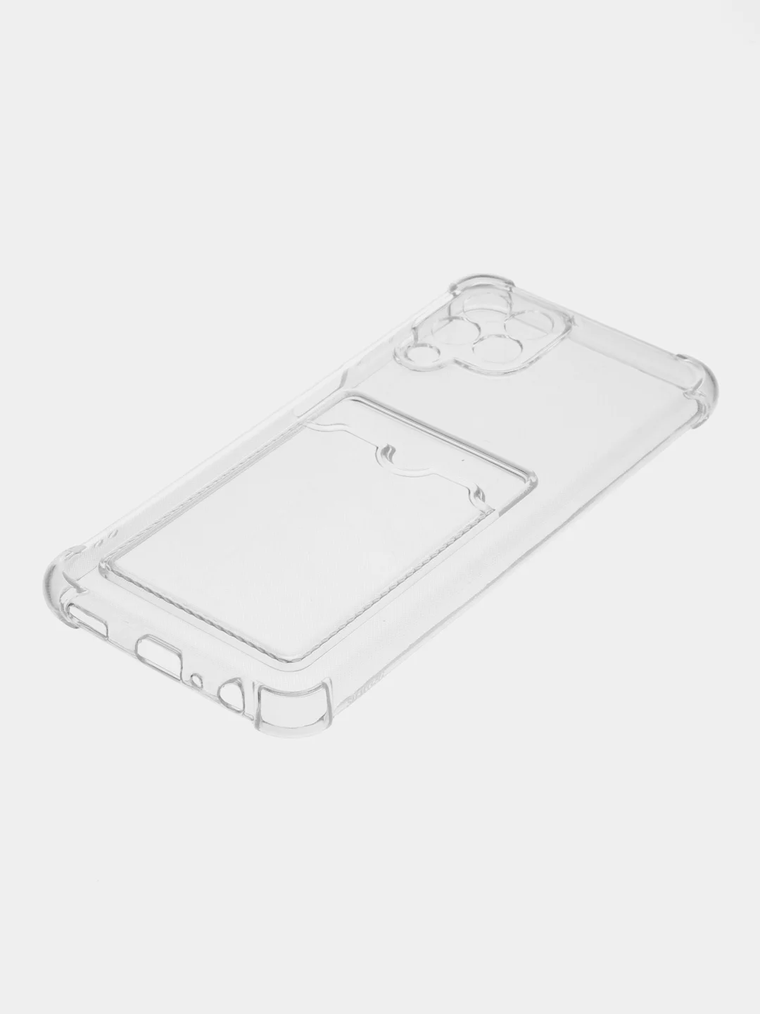 Прозрачный чехол для Samsung Galaxy M33, Самсунг Галакси М33 прозрачный, с карманом для карты