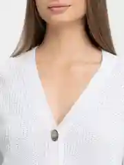Белый кардиган вязаный женский, свободный крой
