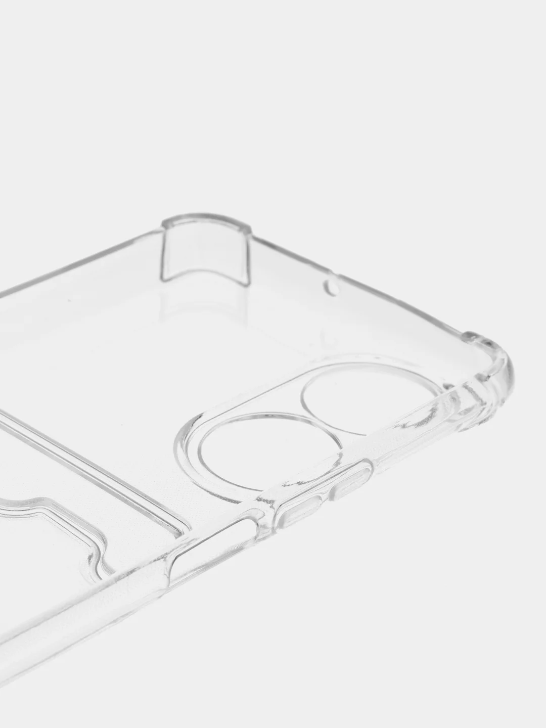 Прозрачный чехол для Honor X7 / Хонор Х7 прозрачный, с карманом для карты