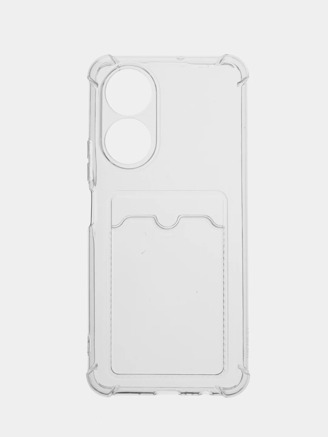 Прозрачный чехол для Honor X7 / Хонор Х7 прозрачный, с карманом для карты