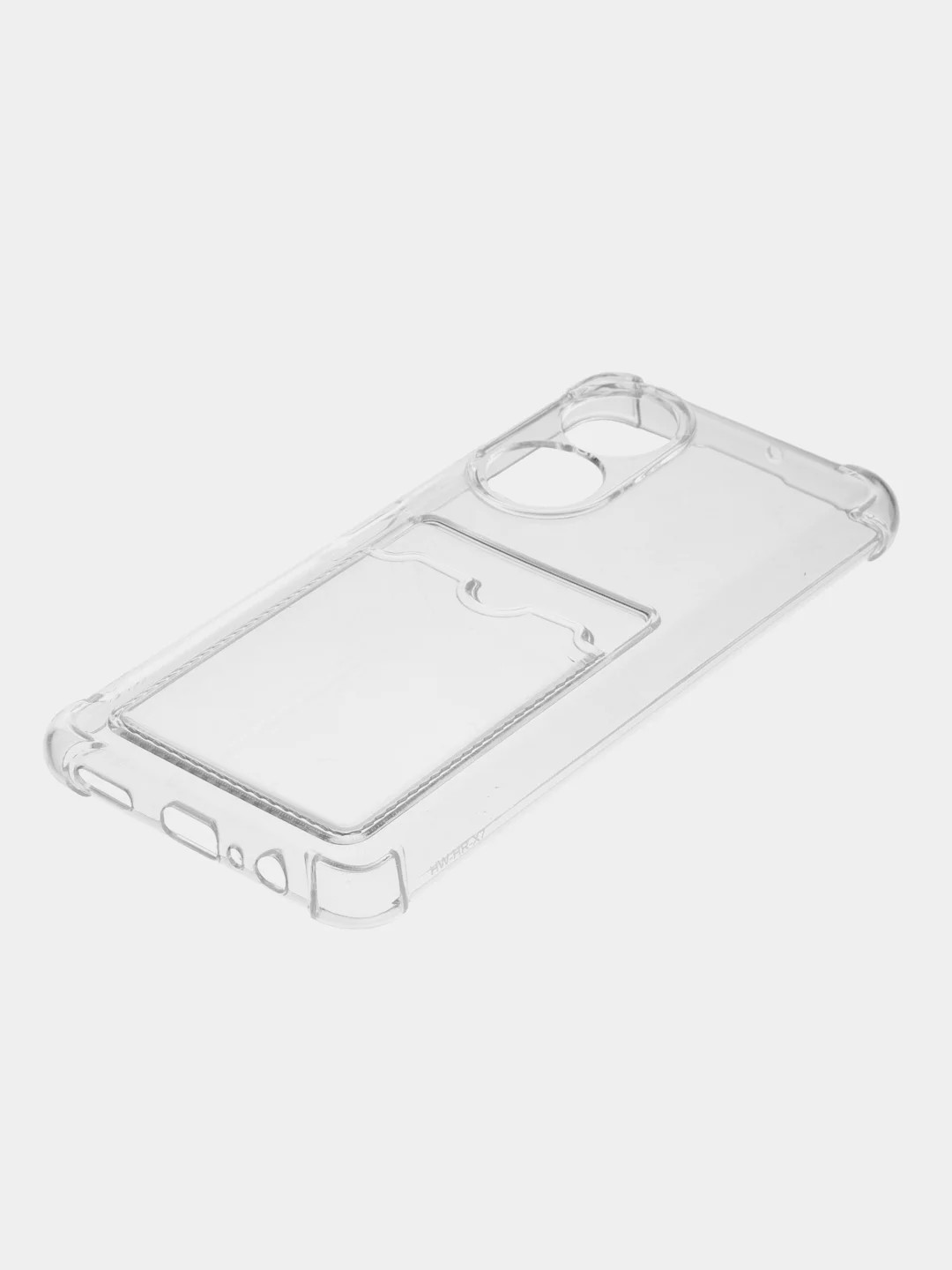 Прозрачный чехол для Honor X7 / Хонор Х7 прозрачный, с карманом для карты