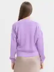 Аметистовый кардиган женский, вязаный, короткий, oversize