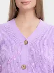 Аметистовый кардиган женский, вязаный, короткий, oversize