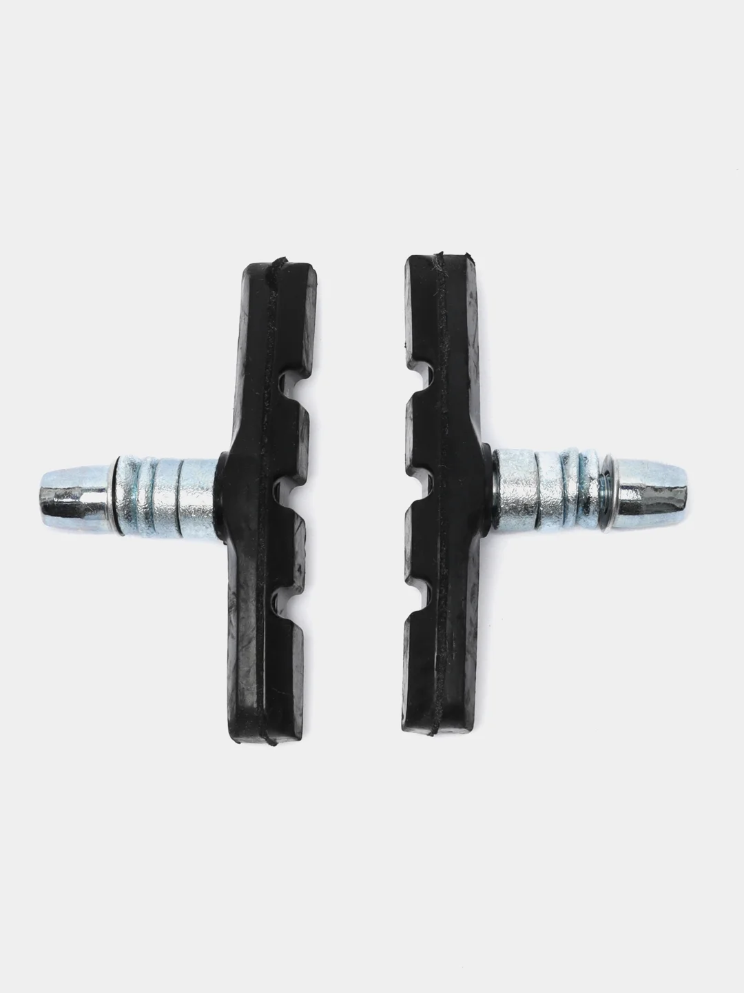 Колодки тормозные вело под V-brake, 2 шт, c резьбой, гайками, черные
