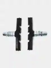 Колодки тормозные вело под V-brake, 2 шт, c резьбой, гайками, черные