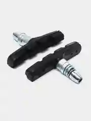 Колодки тормозные вело под V-brake, 2 шт, c резьбой, гайками, черные