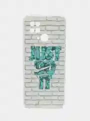 Бирюзовый чехол для Xiaomi Redmi 10C, Poco C40 / Сяоми Редми 10С, Поко С40, силиконовый, с рисунком