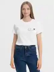Белый женская футболка