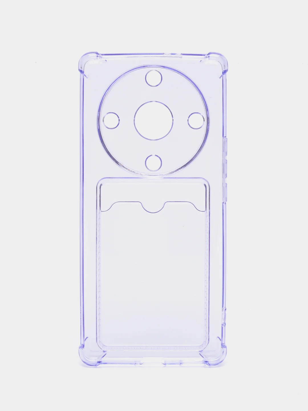 Лавандовый чехол противоударный Honor X9a, Хонор Х9а, прозрачный, с карманом для карты