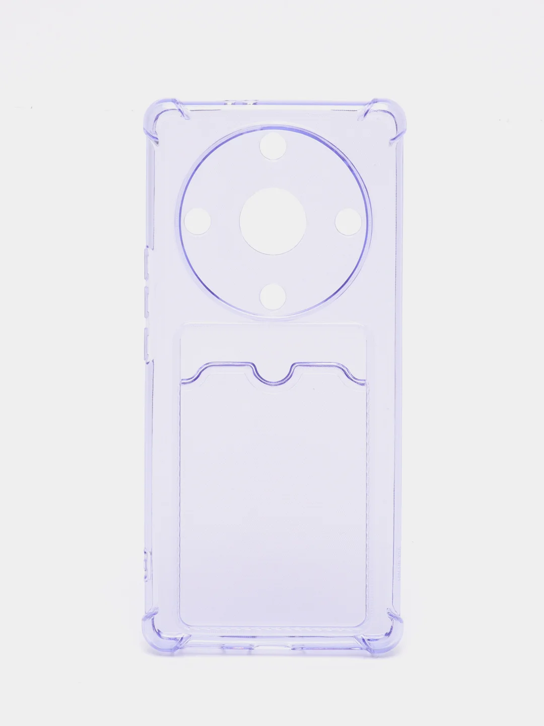 Лавандовый чехол противоударный Honor X9a, Хонор Х9а, прозрачный, с карманом для карты