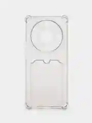 Черный чехол противоударный Honor X9a, Хонор Х9а, прозрачный, с карманом для карты