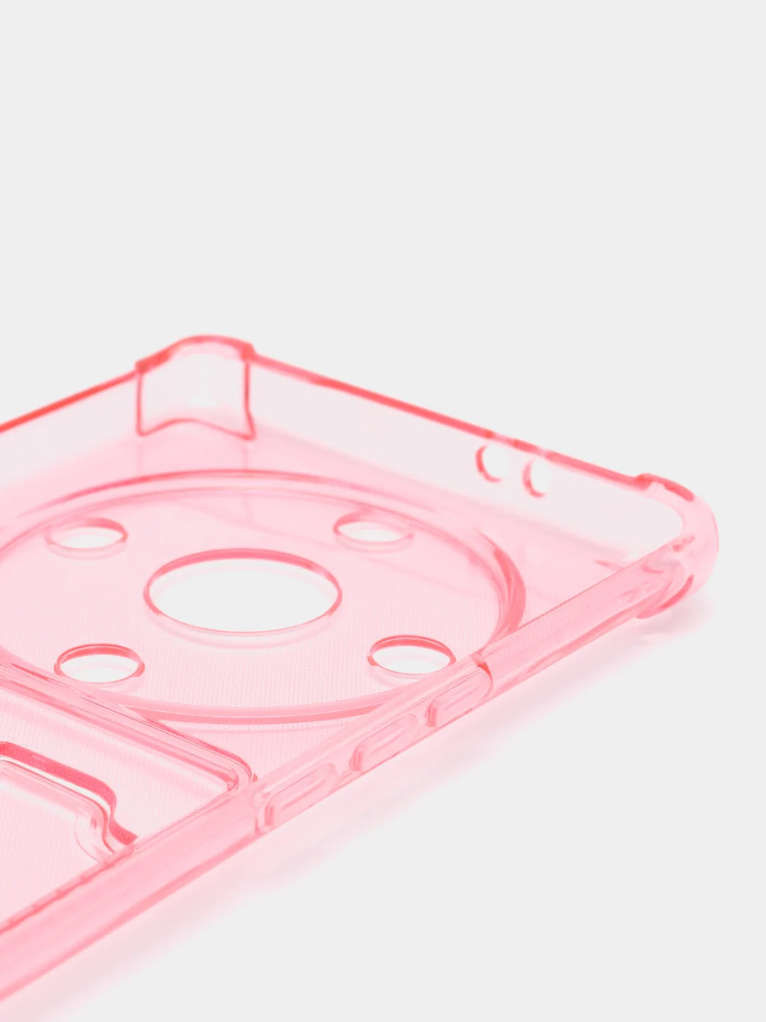 Розовый чехол противоударный Honor X9a, Хонор Х9а, прозрачный, с карманом для карты