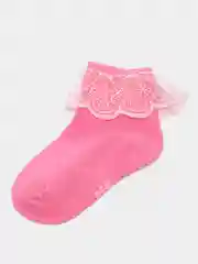 Мятный детские носки с рюшами, кружевные