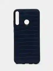 Накладка для Honor 9C (2020) под кожу "Змея", синий