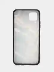 Накладка для Huawei P40 Lite 2020, силиконовая, текстурный принт, мрамор черный