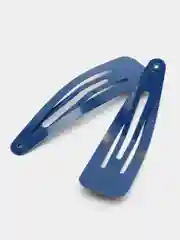 Синий заколки для волос клик-клак, однотонные, 4 см и 6,5 см