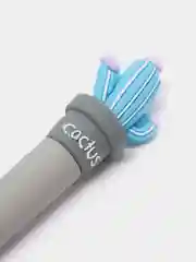 Голубой ручка шариковая "Cute Cactus", синяя, 0,7 мм, с топпером