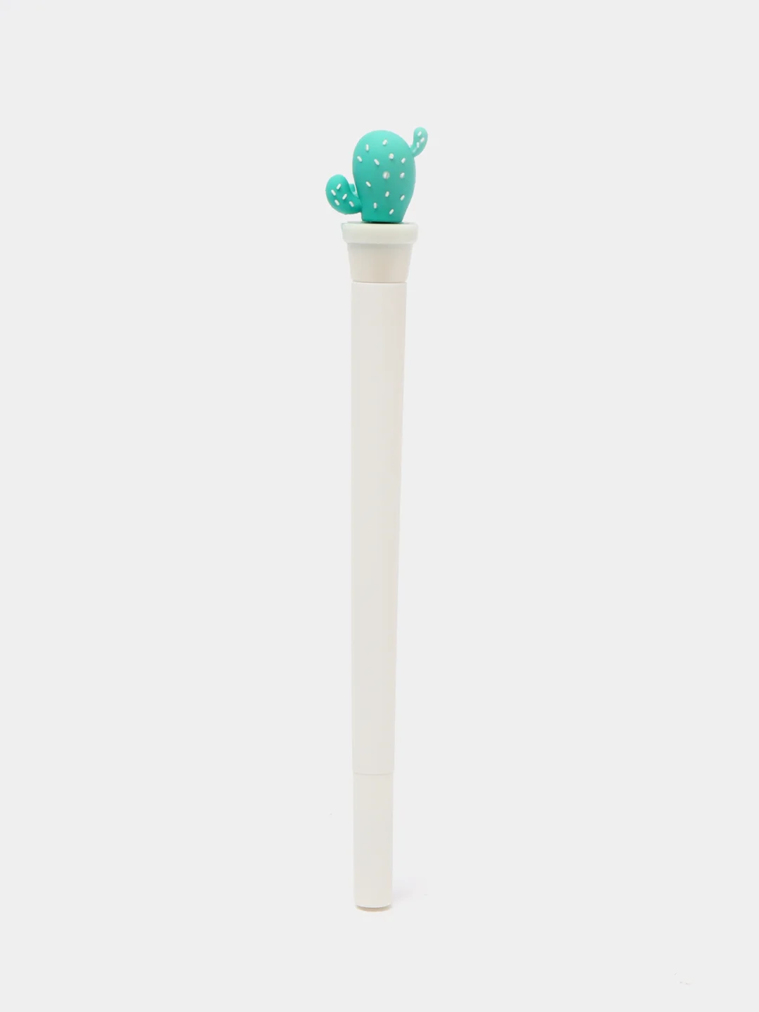 Бирюзовый ручка шариковая "Cute Cactus", синяя, 0,7 мм, с топпером