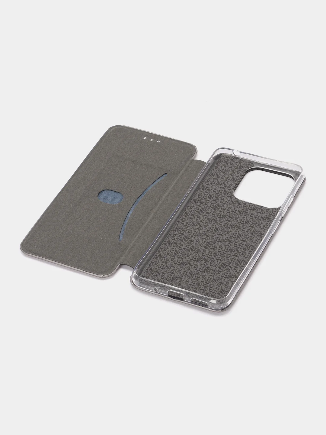 Серый чехол-книжка для Xiaomi Redmi 12C / Сяоми Редми 12С