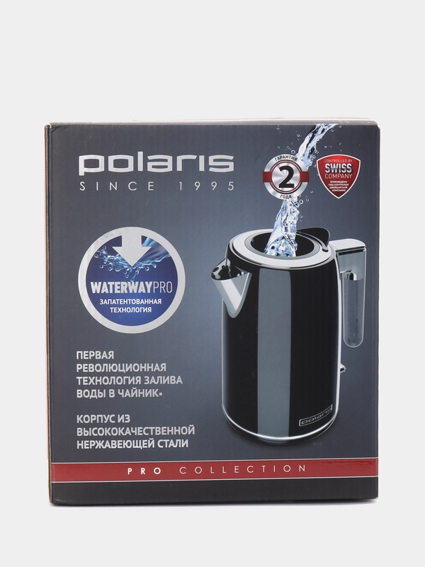 Чайник Polaris PWK 1746CA WATERWAY PRO Черный