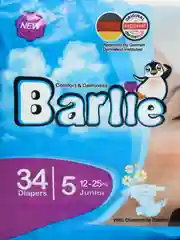 Подгузники детские Barlie №5 размер XL / Junior для малышей 12-25кг, 34шт. в упаковке
