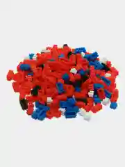Красный детский 3D конструктор, игрушка развивающая, конструктор из мини блоков