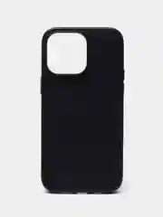 Синий чехол MagSafe для iPhone 14 Pro Max кожаный BROSCORP с защитой камер, микрофиброй, экокожа