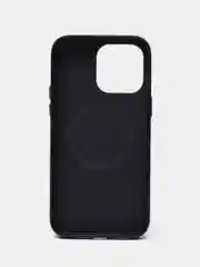 Синий чехол MagSafe для iPhone 14 Pro Max кожаный BROSCORP с защитой камер, микрофиброй, экокожа