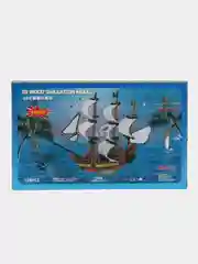 Красный конструктор деревянный 48 см "Пиратский корабль", сборная модель, игрушка