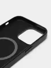 Фуксия чехол MagSafe для iPhone 14 Pro Max кожаный BROSCORP с защитой камер, микрофиброй, экокожа