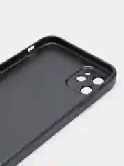 Черный чехол силиконовый для iPhone 11, со стеклянной панелью, с защитой для камеры