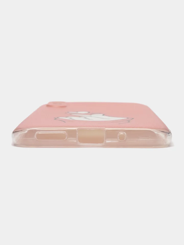 Пастельно-коралловый силиконовый чехол на Xiaomi Redmi 9A / Сяоми Редми 9А прозрачный с рисунком, защита камеры