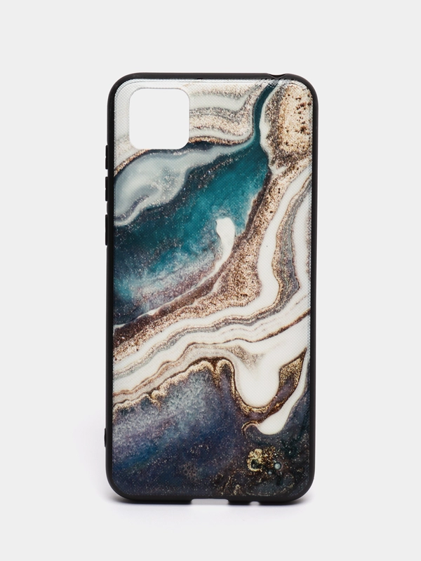 Накладка для Honor 9S/Y5P 2020, силиконовая, текстурный принт, мрамор, мультиколор