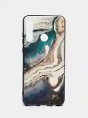 Накладка для Huawei Y6P (2020)/ Honor 9C силиконовая текстурный принт, мрамор мультиколор